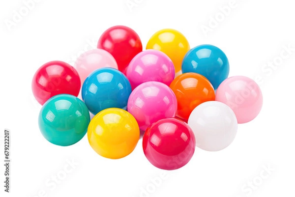Obraz a collection of gumballs isolated on a transparent background, generative ai