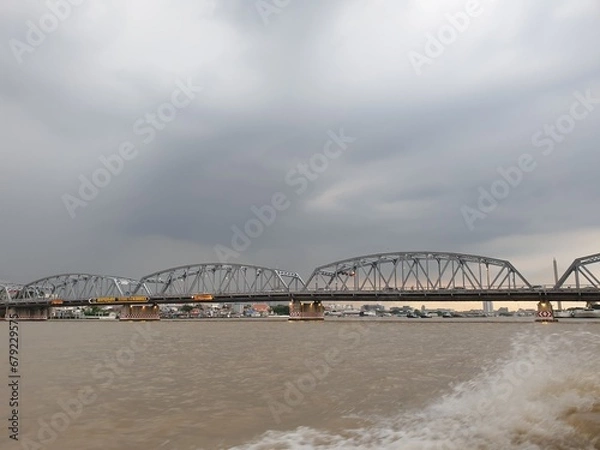 Fototapeta bridge over the river