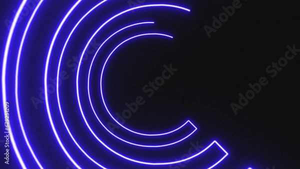 Fototapeta Neon running lasers technology background