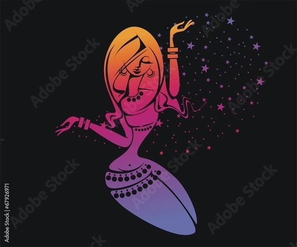 Obraz Девушка танцующая восточный танец