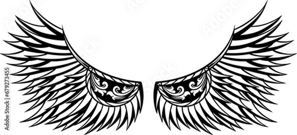 Fototapeta Eagle wings vector design