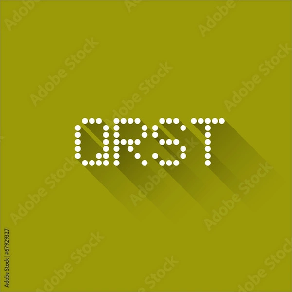 Fototapeta Q R S T - Flat Dots Alphabet