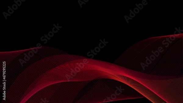 Obraz Abstract red waves background Vector abstract red background wave design
