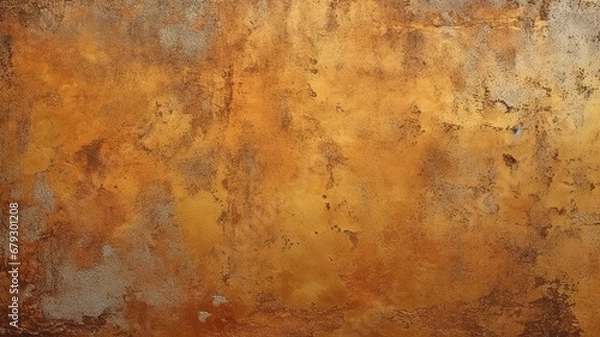 Obraz Rusty metallic textured wallpaper. Generative AI