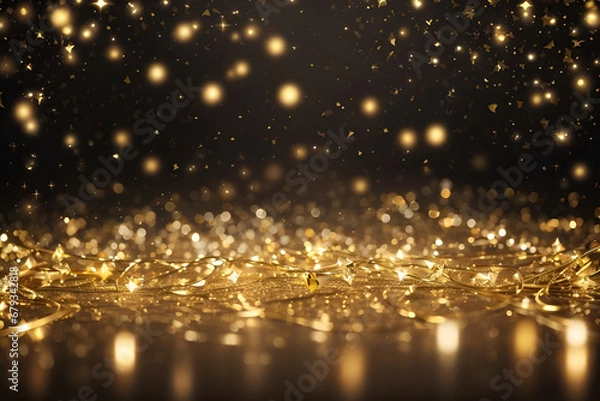 Fototapeta Christmas background with shining particles. Holiday concept 