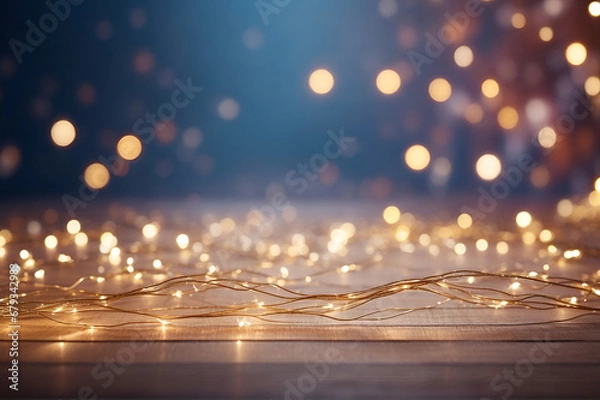 Fototapeta Christmas background with shining particles. Holiday concept 