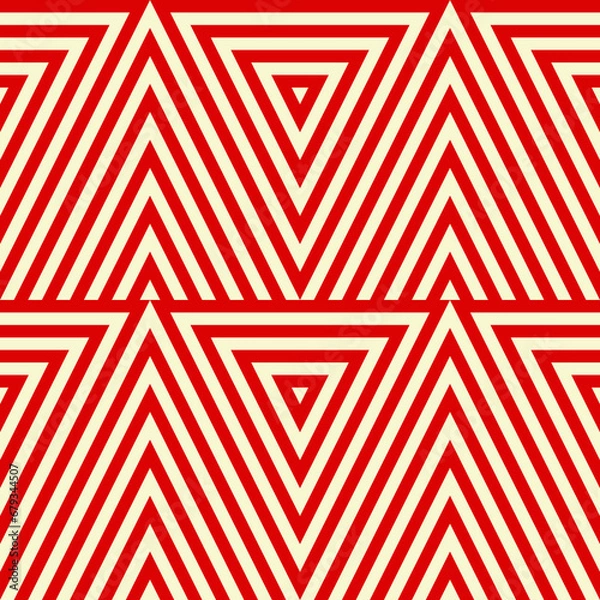Fototapeta Seamless pattern. Chevrons, triangles ornament. Geometrical backdrop. Abstract background. Ethnic motif. Geometric figures wallpaper. Digital paper. Ethnical textile print. Web design. Vector art