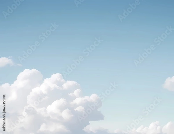 Obraz Blue sky with clouds. Created with Generative AI technology