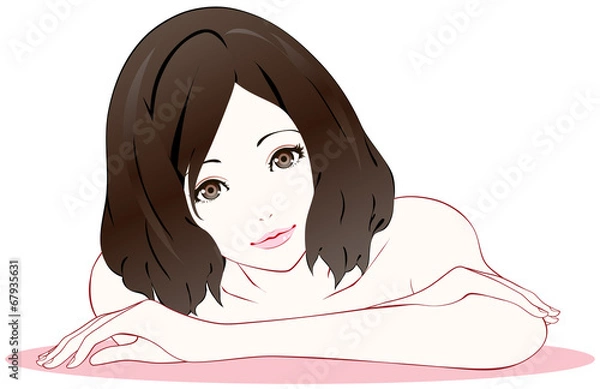 Obraz 女性　美容　うつ伏せ