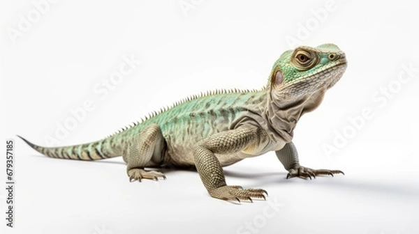 Fototapeta lizard full body on white background