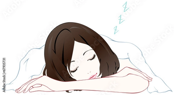 Obraz 女性　美容　眠る