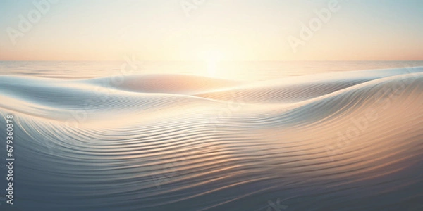 Fototapeta Artistic interpretation of sound therapy, concentric waves emanating from a central point, subtle pastels, tranquil