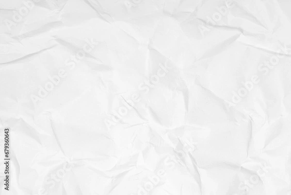 Obraz white crumpled sheet of paper, grunge texture background white crumpled paper