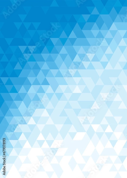 Obraz 高級感のあるキラキラしたクリスタル風の背景素材_青_縦