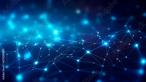 Obraz Abstract futuristic network lines background. Network technology abstract concept wallpaper