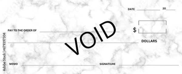 Obraz Blank Void Check With Marble Background