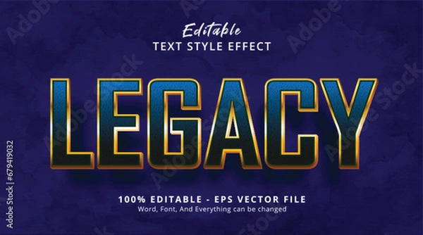 Fototapeta Editable text style effect, legacy text style theme