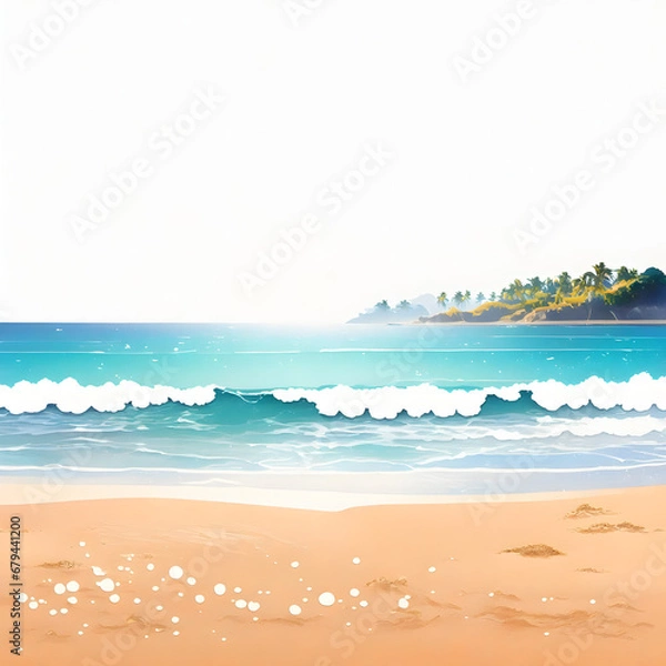 Obraz beach with trees