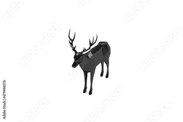 Obraz deer silhouette vector