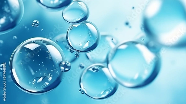 Obraz 透明感のある気泡のアブストラクト背景素材