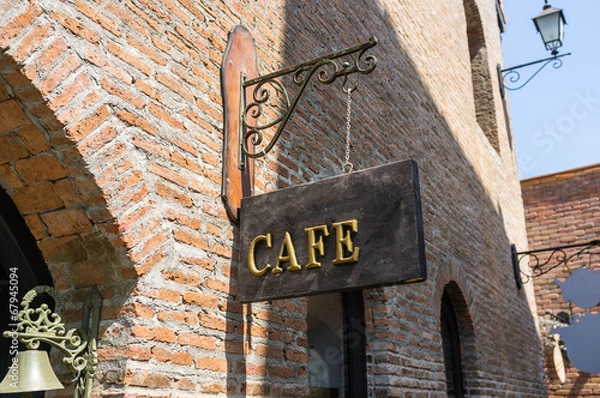 Obraz Antique Cafe Sign Board