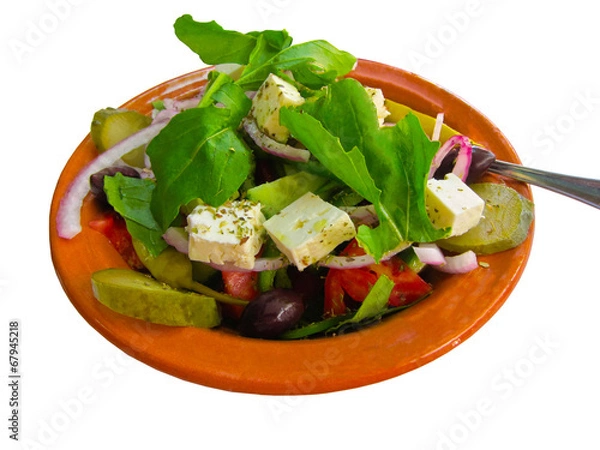 Fototapeta Салат на тарелке