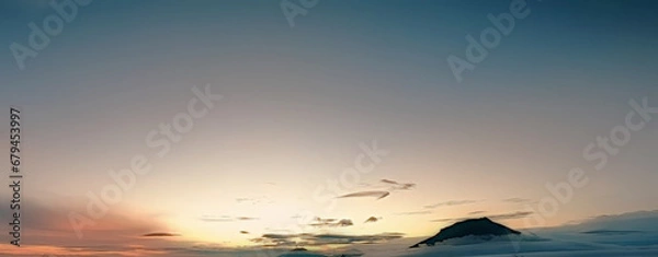 Fototapeta Blur background of natural scenery with sky decorated with clouds and sunlight