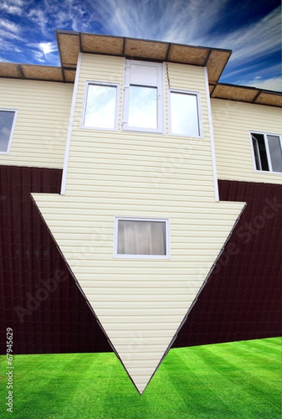 Fototapeta inverted house
