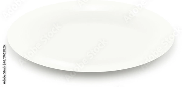 Obraz an empty white porcelain plate