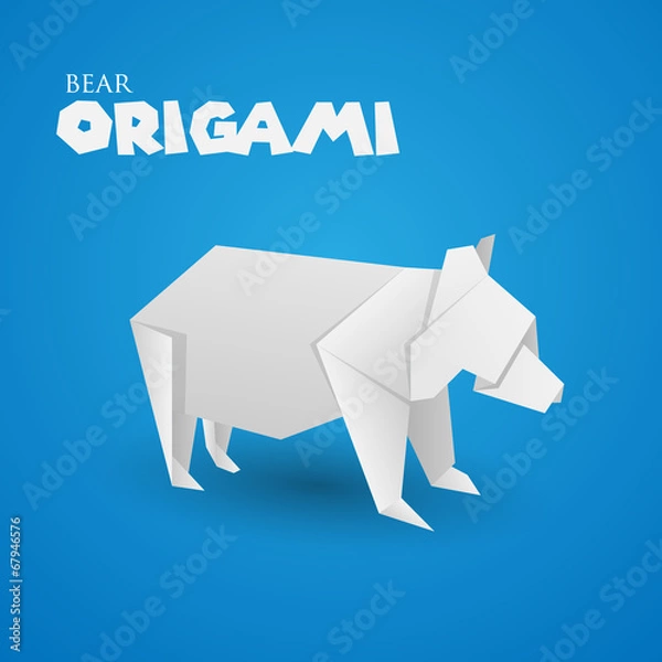 Obraz origami bear