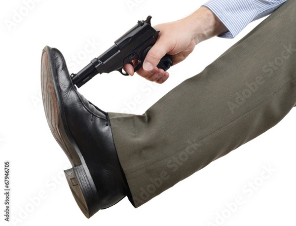 Obraz Nie strzel sobie w stopę