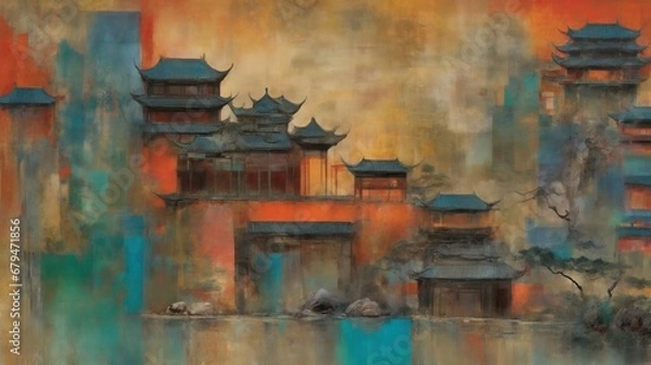 Fototapeta Traditional Chinese ink painting