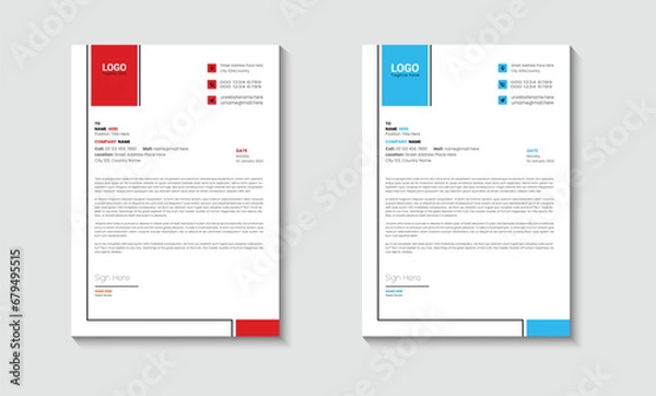 Obraz A4 Letterhead template