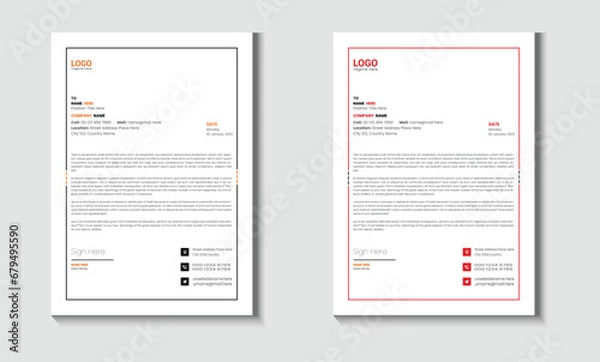 Obraz Simple Letterhead Design