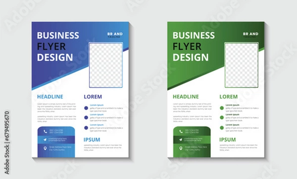Obraz creative business flyer or poster design template