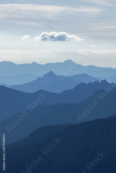 Fototapeta mountain landscape with clouds