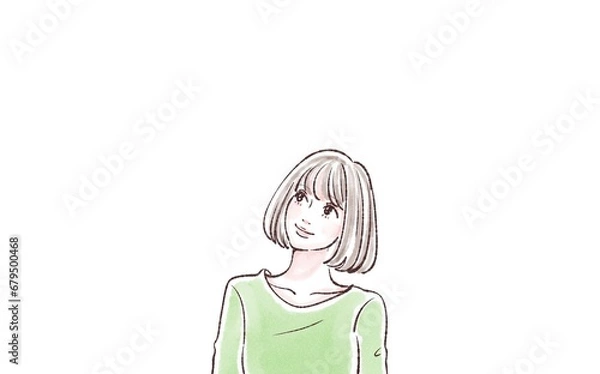 Fototapeta 女性・女の子のイラスト素材