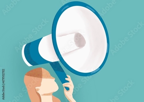 Obraz hand with megaphone