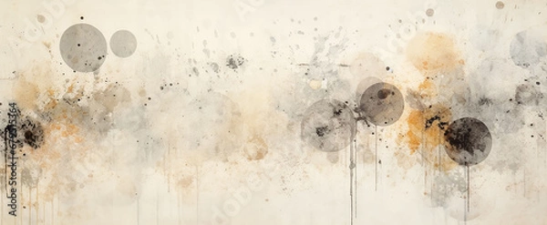 Fototapeta white yellow and black circles.