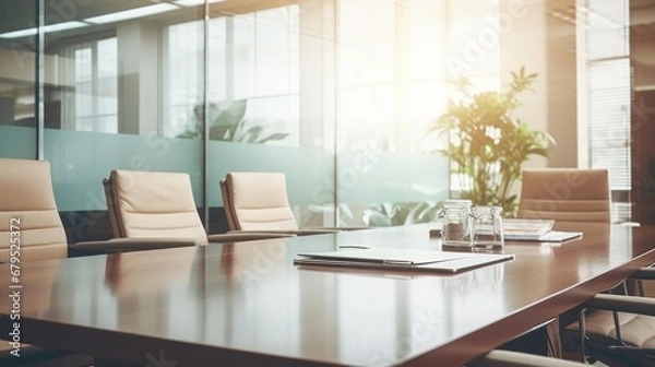 Fototapeta business room for present project and the meeting room, financial, city, technology, network, building, office, digital, modern, communication, connection, background, cityscape