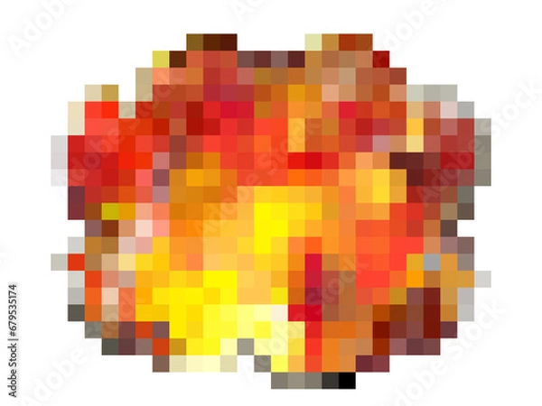 Fototapeta レトロゲーム風の爆発