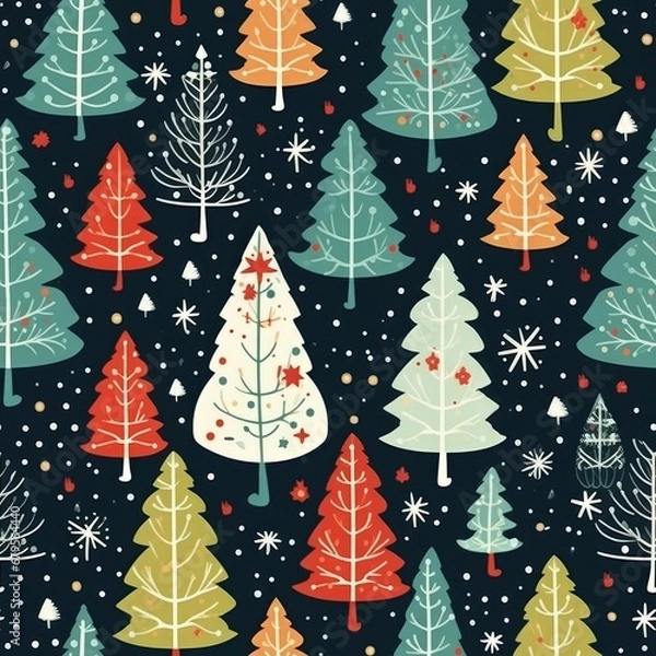 Obraz merry christmas pattern wallpaper background