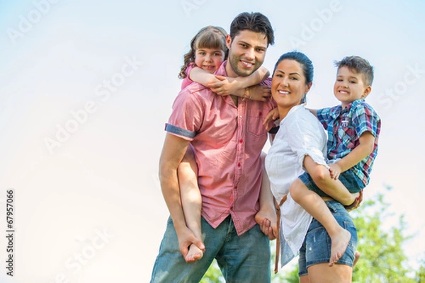 Obraz Cute family portrait