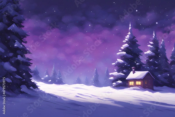 Fototapeta first snow. Generative AI