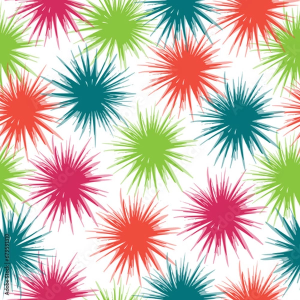 Fototapeta  Collage contemporary seamless pattern.