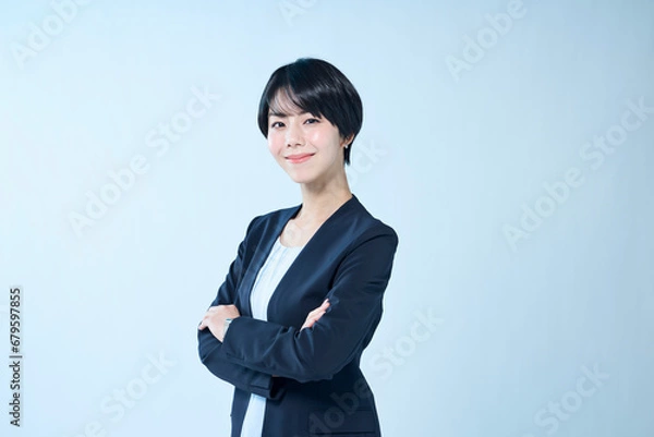 Fototapeta ショートヘアの女性会社員