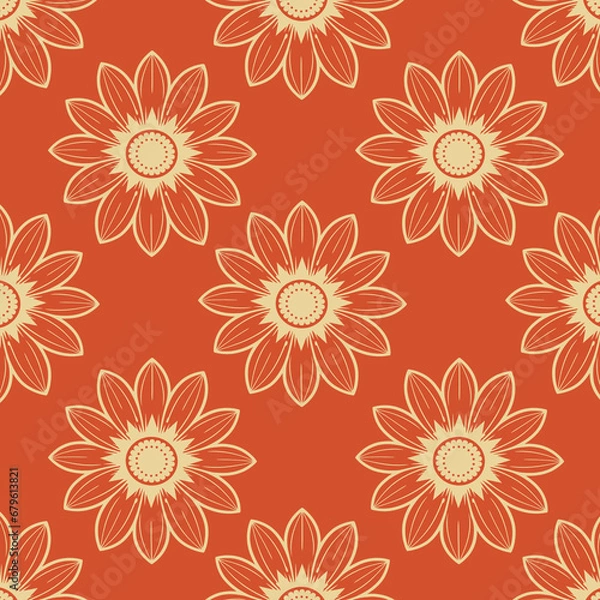 Fototapeta Floral botanical texture pattern . Seamless flower pattern can be used for wallpaper, pattern fills, web page background, surface textures.