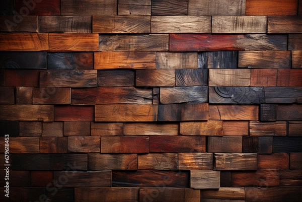 Obraz Dark wood texture background design