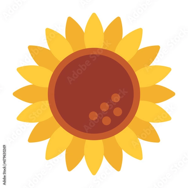 Fototapeta Pop common sunflower icon. Vector.