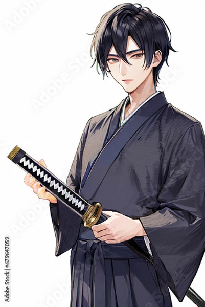 Fototapeta 日本刀を持つ男性